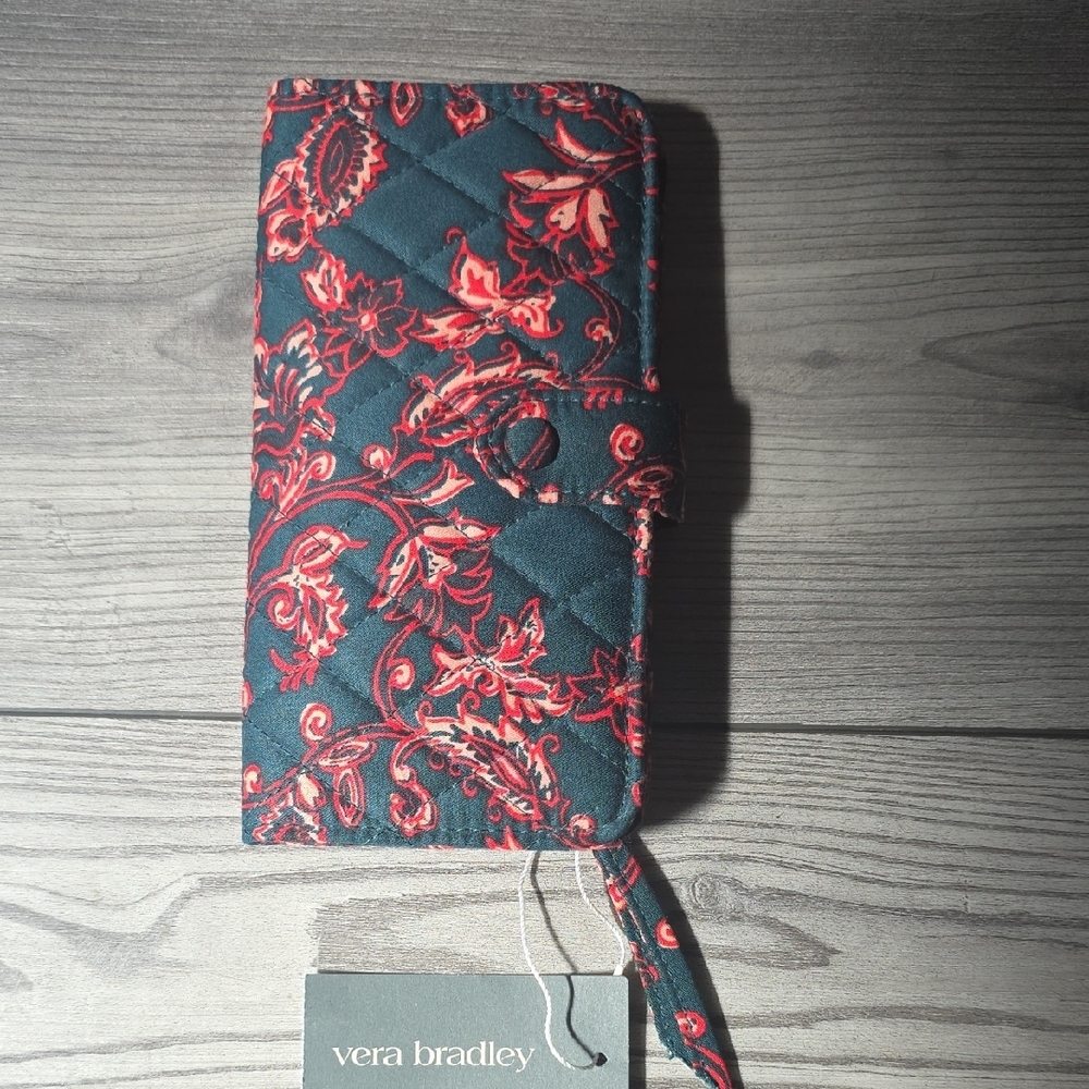 Vera Bradley Red and Blue Floral Wallet NWT